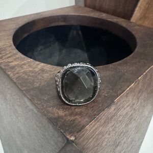 Vintage Avon Silver Tone Gemstone
Ring Size 10